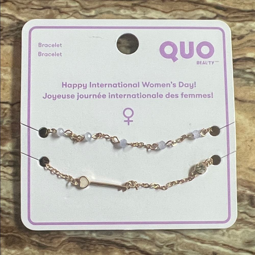 Happy International Women's Day Bracelet Set
